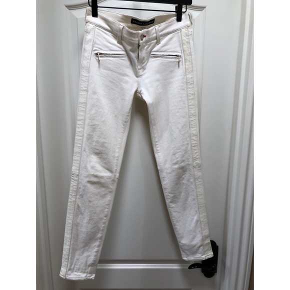 Ralph Lauren 400 Jeans w/ Leather Stripe